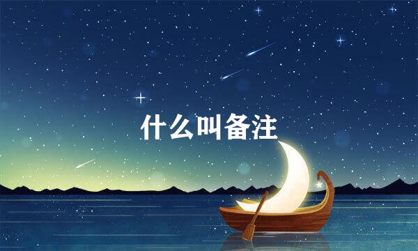 什么叫备注