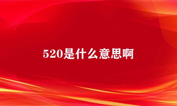 520是什么意思啊