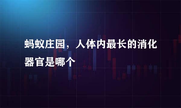 蚂蚁庄园，人体内最长的消化器官是哪个