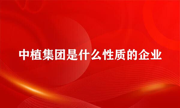 中植集团是什么性质的企业
