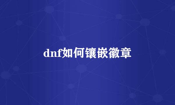 dnf如何镶嵌徽章