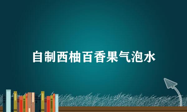 自制西柚百香果气泡水