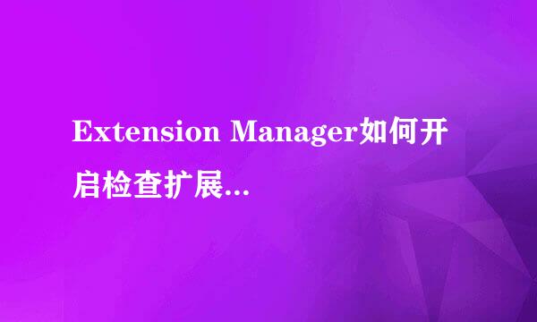 Extension Manager如何开启检查扩展更新功能