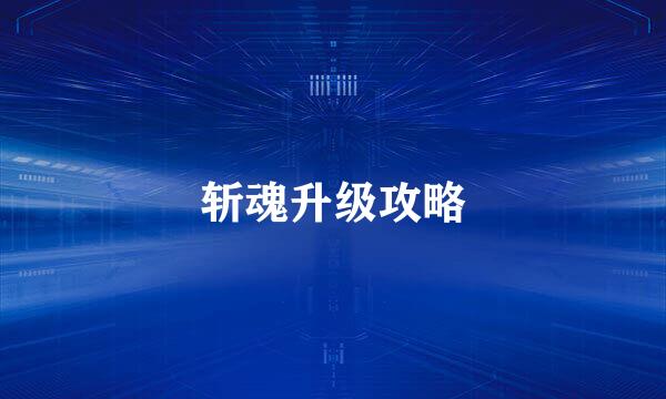 斩魂升级攻略