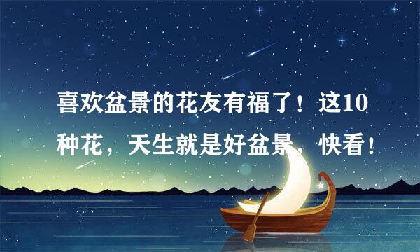 喜欢盆景的花友有福了！这10种花，天生就是好盆景，快看！