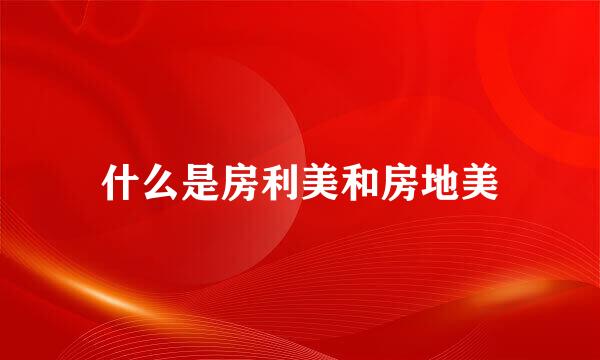 什么是房利美和房地美