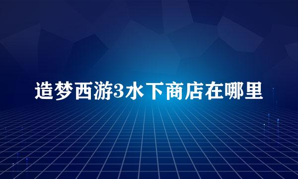 造梦西游3水下商店在哪里