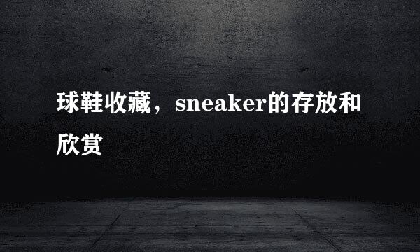 球鞋收藏,sneaker的存放和欣赏
