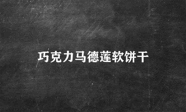 巧克力马德莲软饼干