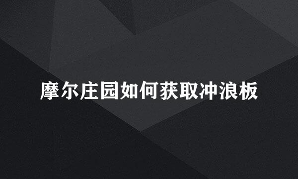 摩尔庄园如何获取冲浪板