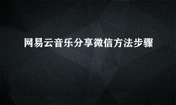 网易云音乐分享微信方法步骤