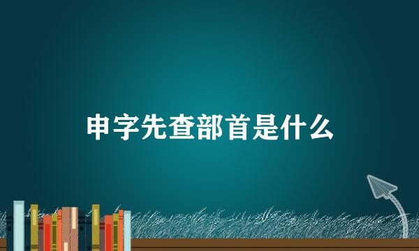 申字先查部首是什么