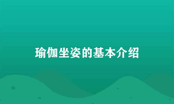 瑜伽坐姿的基本介绍