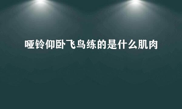 哑铃仰卧飞鸟练的是什么肌肉