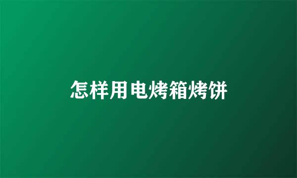 怎样用电烤箱烤饼