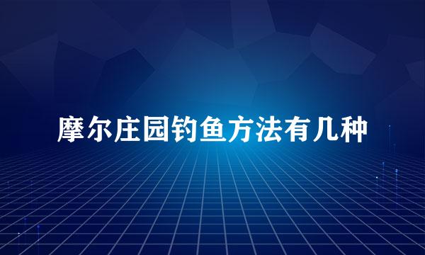 摩尔庄园钓鱼方法有几种