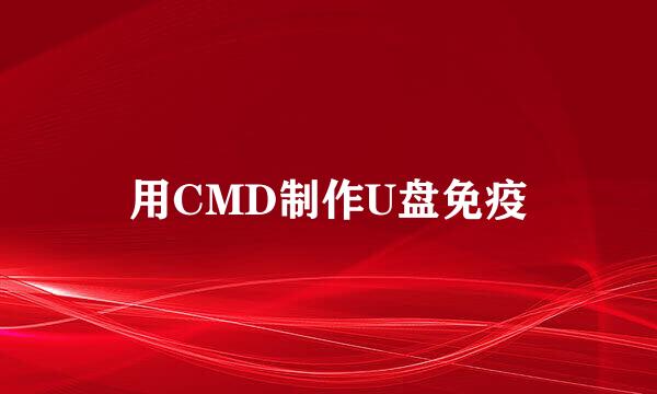 用CMD制作U盘免疫