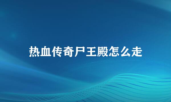 热血传奇尸王殿怎么走
