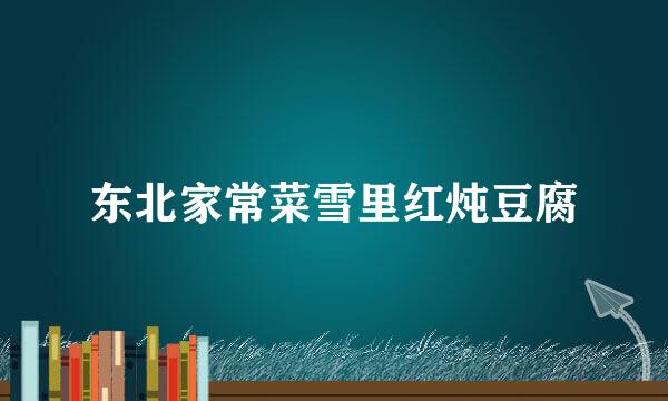 东北家常菜雪里红炖豆腐