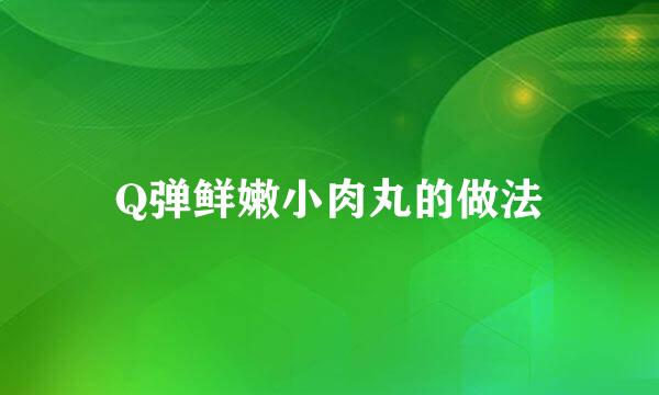 Q弹鲜嫩小肉丸的做法