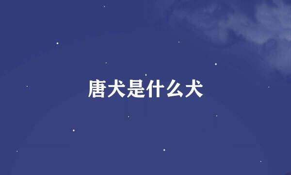 唐犬是什么犬