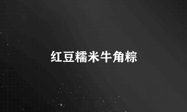 红豆糯米牛角粽