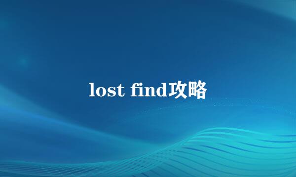 lost find攻略
