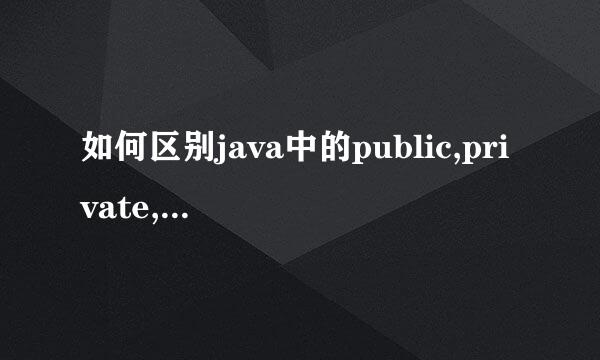 如何区别java中的public,private,protected