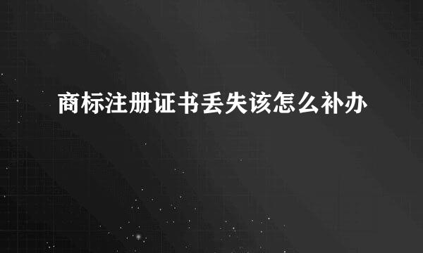 商标注册证书丢失该怎么补办