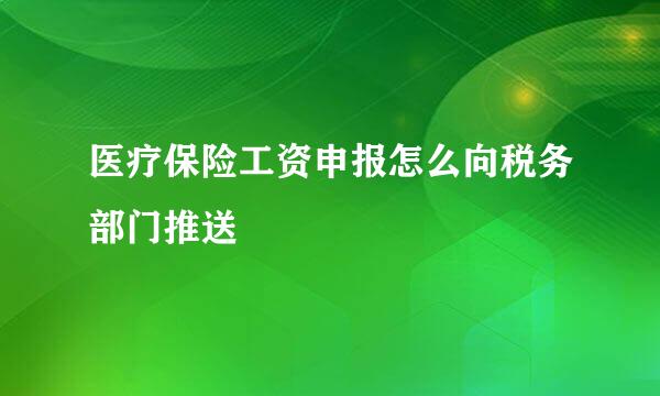 医疗保险工资申报怎么向税务部门推送