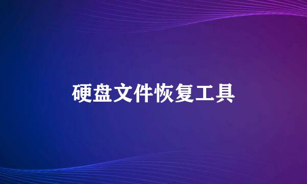 硬盘文件恢复工具
