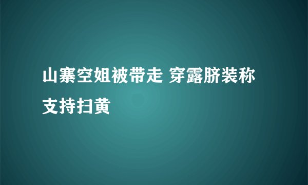 山寨空姐被带走 穿露脐装称支持扫黄