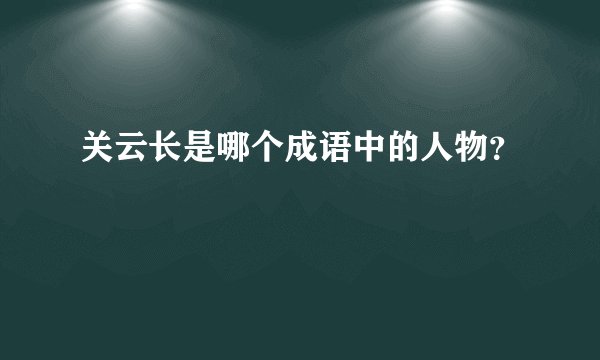 关云长是哪个成语中的人物?