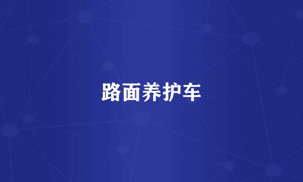 路面养护车