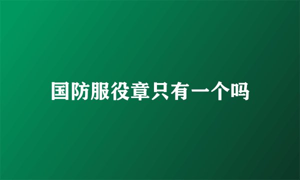国防服役章只有一个吗