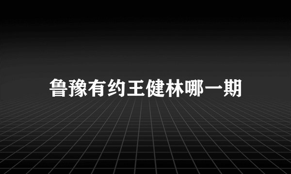 鲁豫有约王健林哪一期