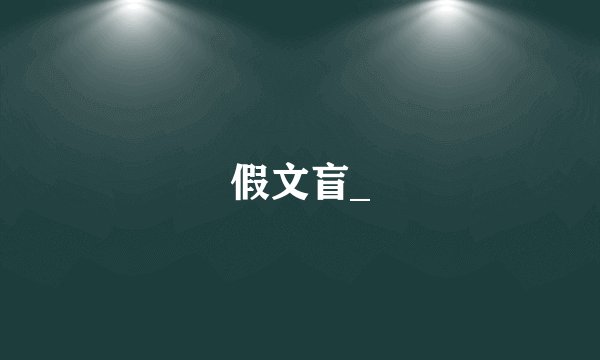 假文盲_