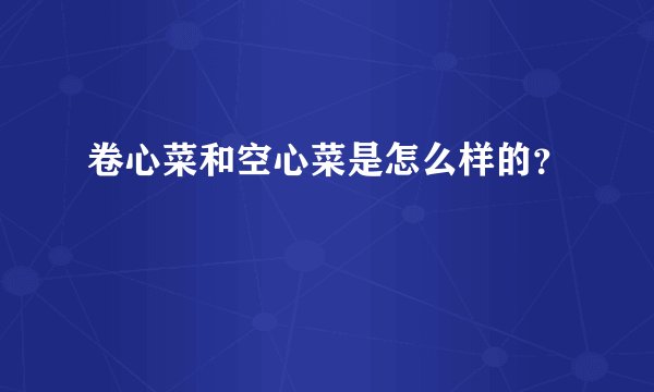 卷心菜和空心菜是怎么样的？