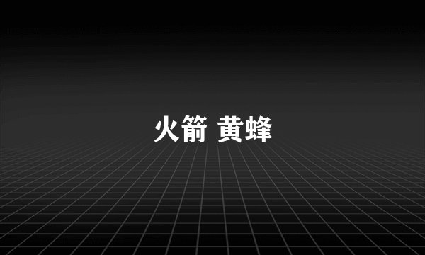 火箭 黄蜂