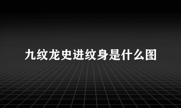 九纹龙史进纹身是什么图