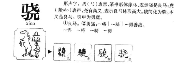 骁怎么读