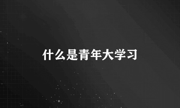 什么是青年大学习