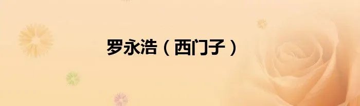 罗永浩（西门子）