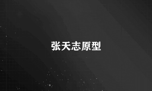 张天志原型