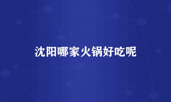 沈阳哪家火锅好吃呢