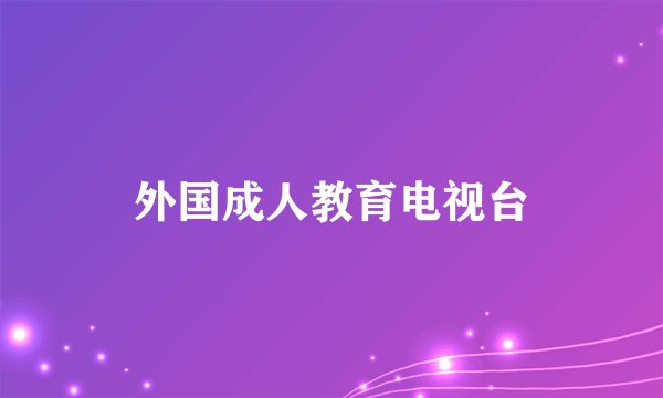 外国成人教育电视台