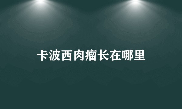 卡波西肉瘤长在哪里
