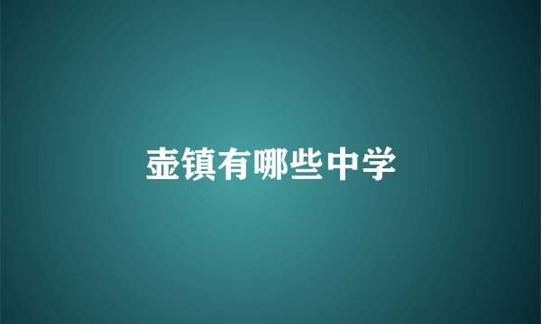 壶镇有哪些中学