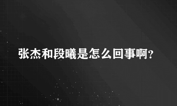 张杰和段曦是怎么回事啊？