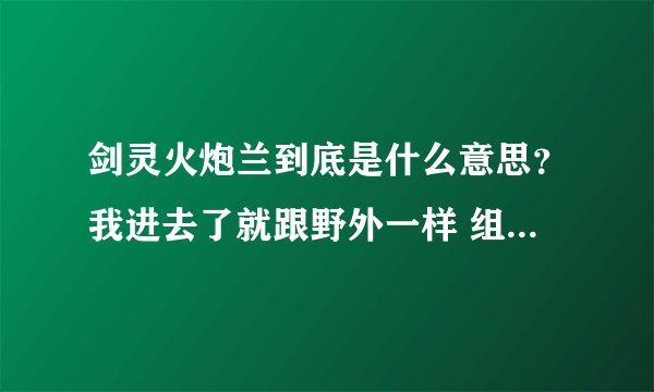 剑灵火炮兰到底是什么意思？我进去了就跟野外一样 组队进去也是这样。。虽然说是24人本。但是为什么